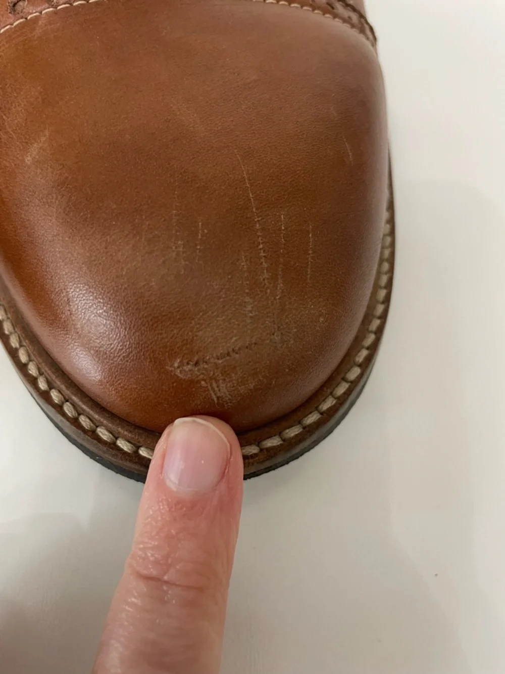 Johnston & Murphy Men's Brown Leather Oxford Cap Toe Dress Shoes, size 11